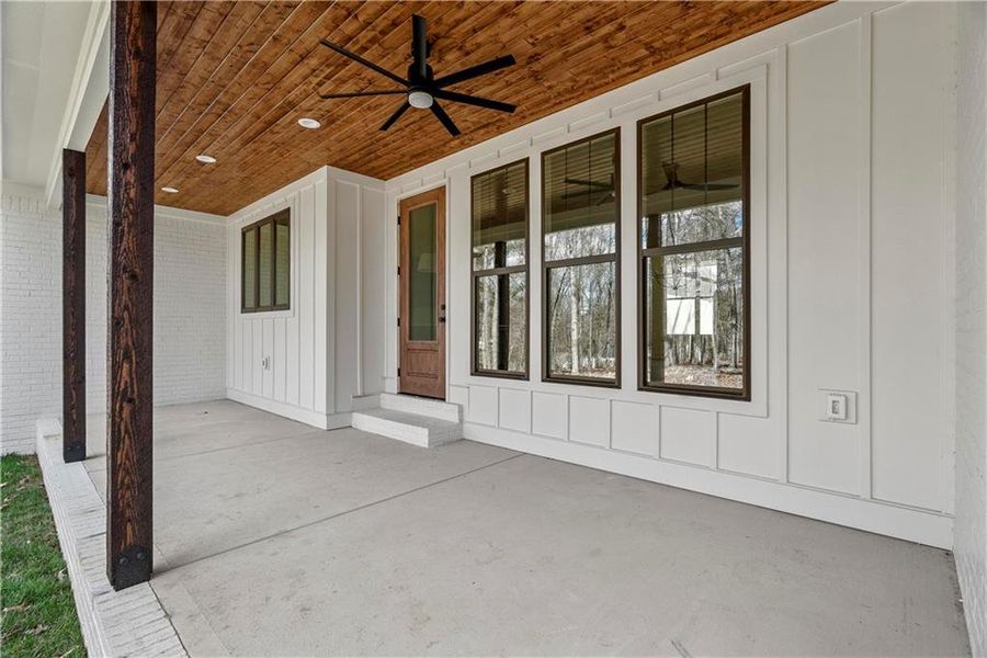 Exterior details and patio area of a home in , Calhoun (Image 25).