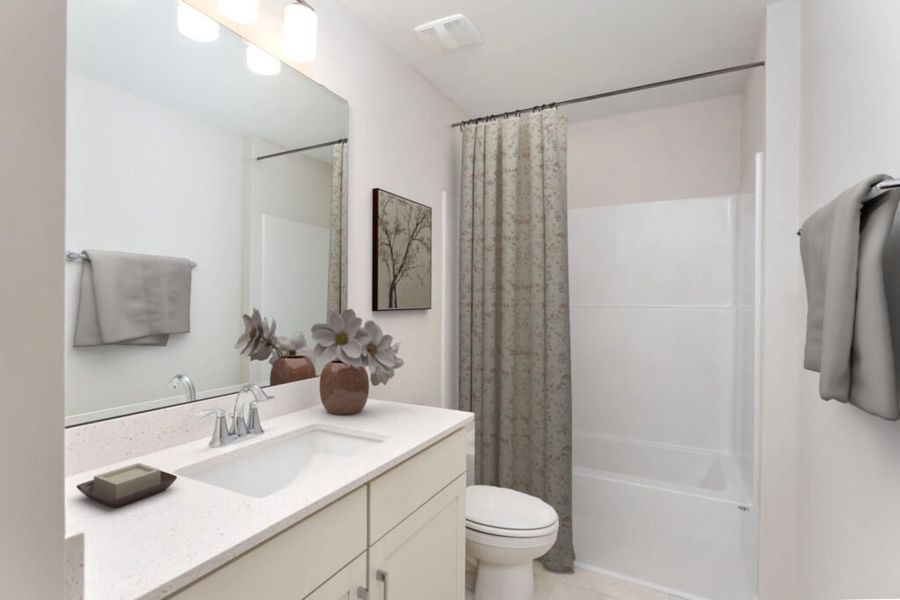 Furnished interior in a model home at Sawyer’s Run in Hampstead (Image 21).