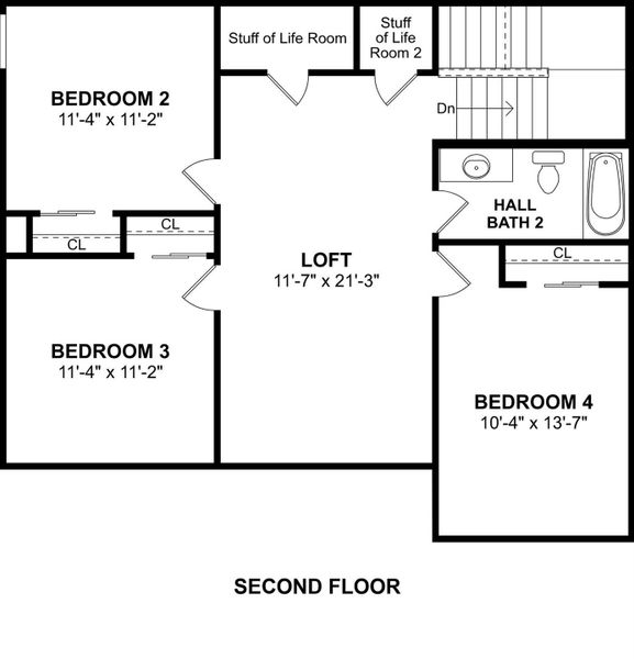 The Tigris II floor plan by K. Hovnanian Homes. 2nd Floor shown. *Prices, plans, dimensions, features, specifications, materials, and availability of homes or communities are subject to change without notice or obligation.