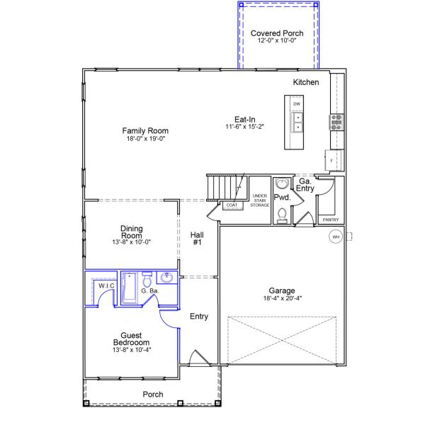 2D floor plan layout of this home in Avenue One, Castle Hayne, NC (Image 2). 2D floor plan layout of this home in Avenue One, Castle Hayne, NC (Image 2).