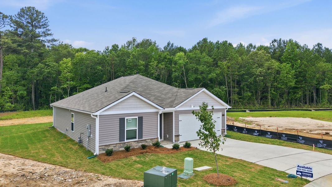 Representative exterior photo of a completed home built from the Freeport II - Express by D.R. Horton in Jetstream Park, Wilson, NC (Image 17).