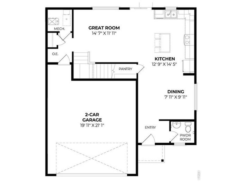 2D floor plan layout of this home in Liberty Draw, Evans, CO (Image 4). 2D floor plan layout of this home in Liberty Draw, Evans, CO (Image 4).