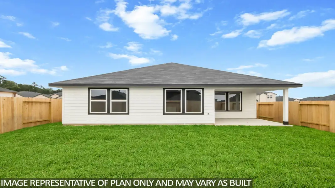 Exterior details and patio area of a home in Grand Pines, Magnolia (Image 3).