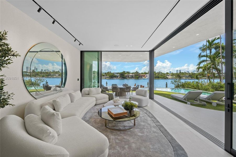 Exterior details and patio area of a home in , Miami Beach (Image 28). Exterior details and patio area of a home in , Miami Beach (Image 28).