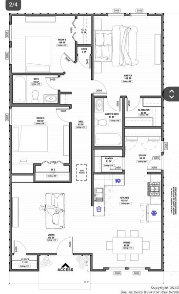 2D floor plan layout of this home in , San Antonio, TX (Image 5). 2D floor plan layout of this home in , San Antonio, TX (Image 5).
