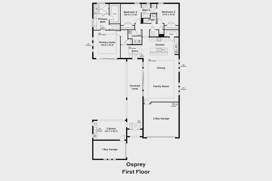 2D floor plan layout for the Grand Osprey by DRB Homes in Eagles Cove at Mirada, San Antonio, FL (Image 1). 2D floor plan layout for the Grand Osprey by DRB Homes in Eagles Cove at Mirada, San Antonio, FL (Image 1).