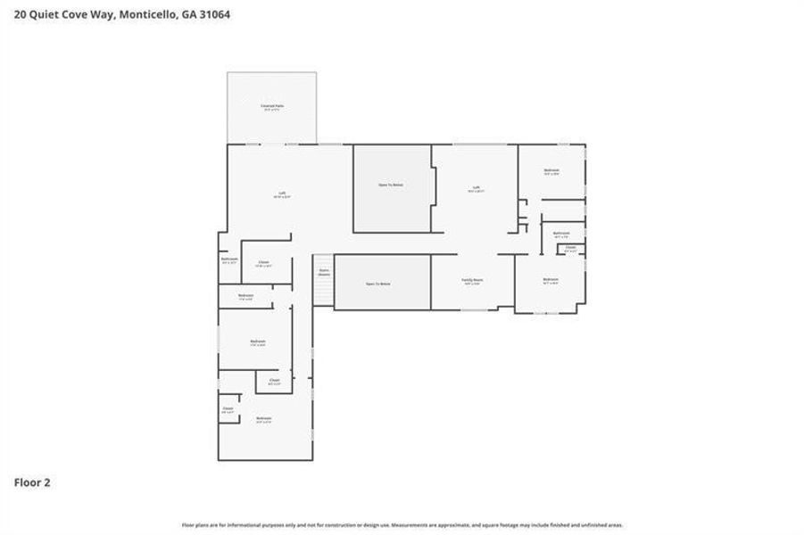 2D floor plan layout of this home in , Monticello, GA (Image 4).