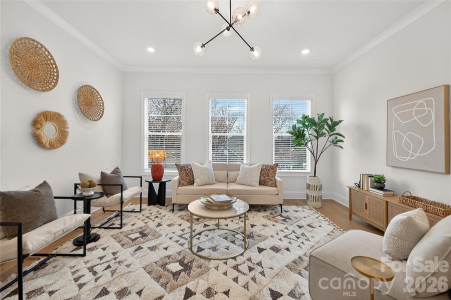 Furnished interior view inside a new home in , Charlotte (Image 7).