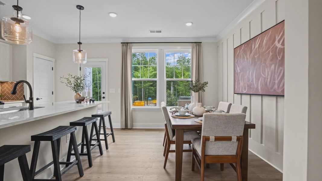 Furnished interior view inside a new home in North First Street Townes, Mebane (Image 11).