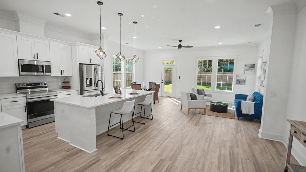 Furnished interior view inside a new home in , North Charleston (Image 6). Furnished interior view inside a new home in , North Charleston (Image 6).