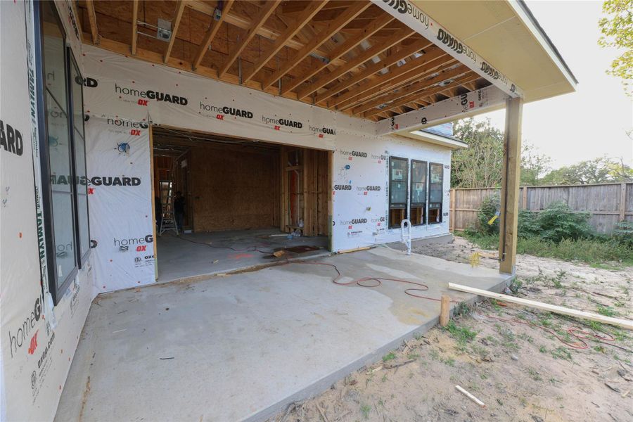 Covered Patio features audio pre-wire & fully loaded outdoor kitchen. Perfect for entertaining guests or enjoying a nice evening outdoors.
