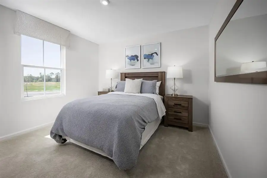 Furnished interior view inside a new home in Wren Woods 2-Story, Gray Court (Image 13). Furnished interior view inside a new home in Wren Woods 2-Story, Gray Court (Image 13).