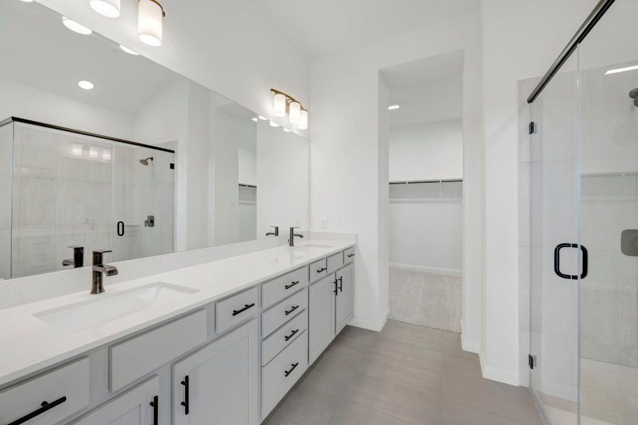 Furnished interior view inside a new home in The Grand Prairie 50’, Hockley (Image 12).