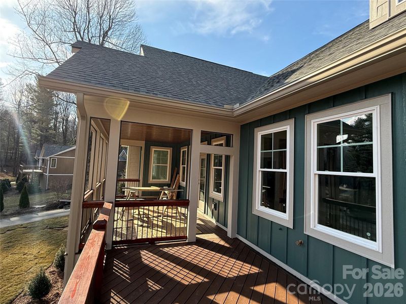 Exterior details and patio area of a home in , Flat Rock (Image 3).