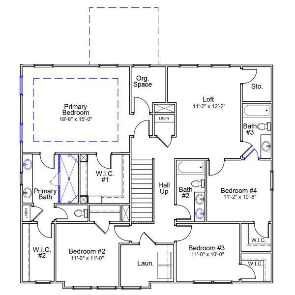 2D floor plan layout of this home in Sweetbrier, Durham, NC (Image 3).