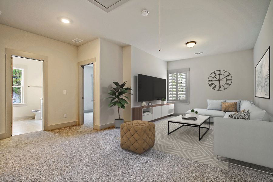 Representative furnished interior of a home built from the Lorraine by Hunter Quinn Homes in Beaufort County Homes, Beaufort (Image 10). Representative furnished interior of a home built from the Lorraine by Hunter Quinn Homes in Beaufort County Homes, Beaufort (Image 10).