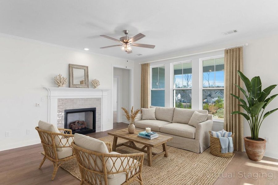 Furnished interior view inside a new home in Sinclair at Crawford Creek, Grovetown (Image 13).