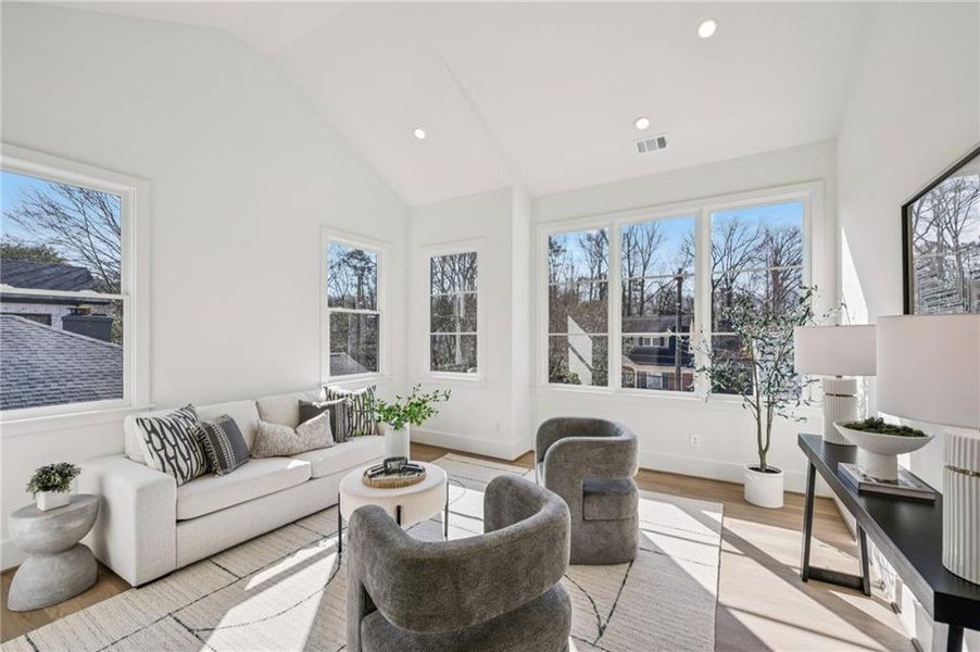 Furnished interior view inside a new home in , Atlanta (Image 11). Furnished interior view inside a new home in , Atlanta (Image 11).