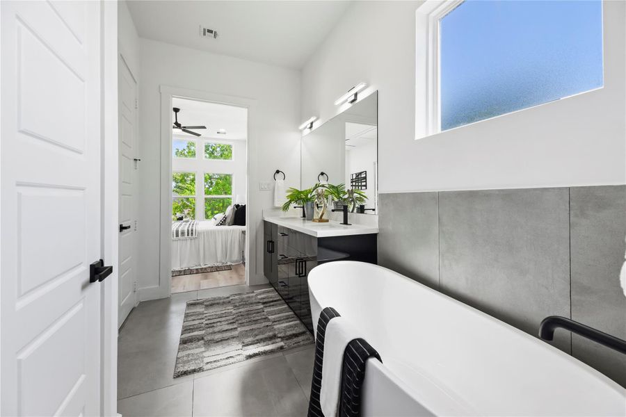 Furnished interior view inside a new home in , Houston (Image 32).