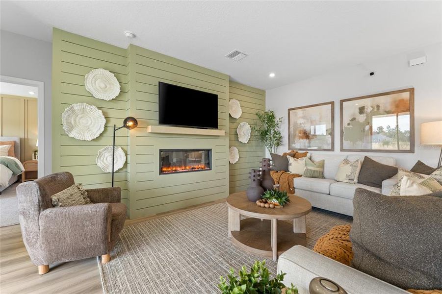 Furnished interior view inside a new home in The Cypress Series at Reserve East, Flagler Beach (Image 7). Furnished interior view inside a new home in The Cypress Series at Reserve East, Flagler Beach (Image 7).