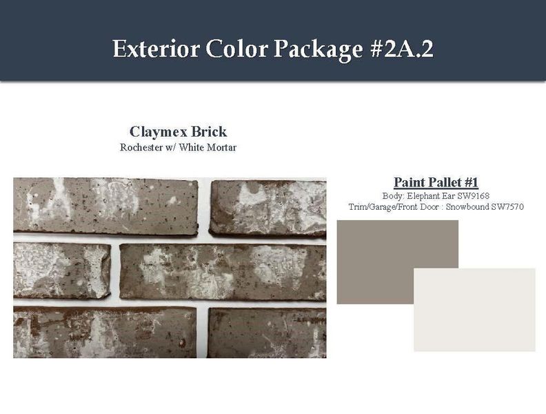Sample of building materials used in homes in Windrose Green 45', Angleton (Image 3).