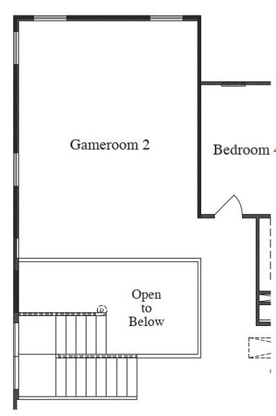 2D floor plan layout for the 3204 by Texas Homes in Ventana, Bulverde, TX (Image 5).