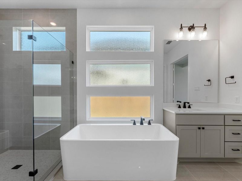 Furnished interior view inside a new home in Harvest Green, Richmond (Image 8).