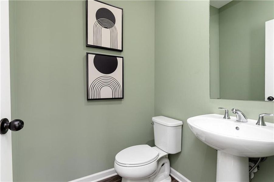 Furnished interior view inside a new home in Westside Bend at Proctor Creek Townhomes, Atlanta (Image 3). Furnished interior view inside a new home in Westside Bend at Proctor Creek Townhomes, Atlanta (Image 3).