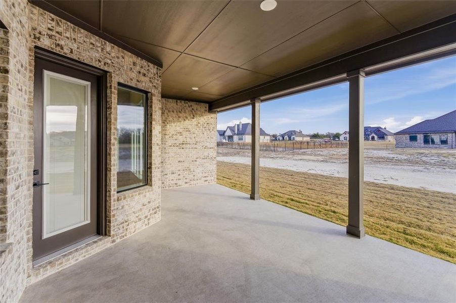 View of patio with a residential view
