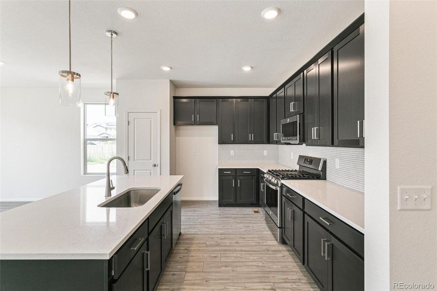 Furnished interior view inside a new home in Turnberry, Commerce City (Image 4). Furnished interior view inside a new home in Turnberry, Commerce City (Image 4).