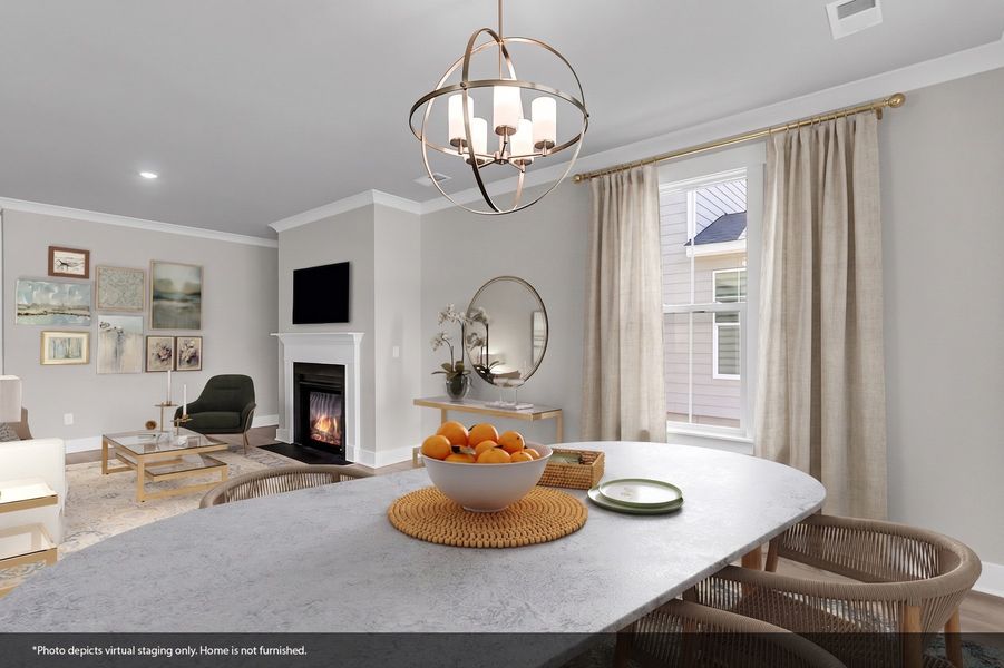 Furnished interior view inside a new home in Pineland Preserve, Summerville (Image 10).