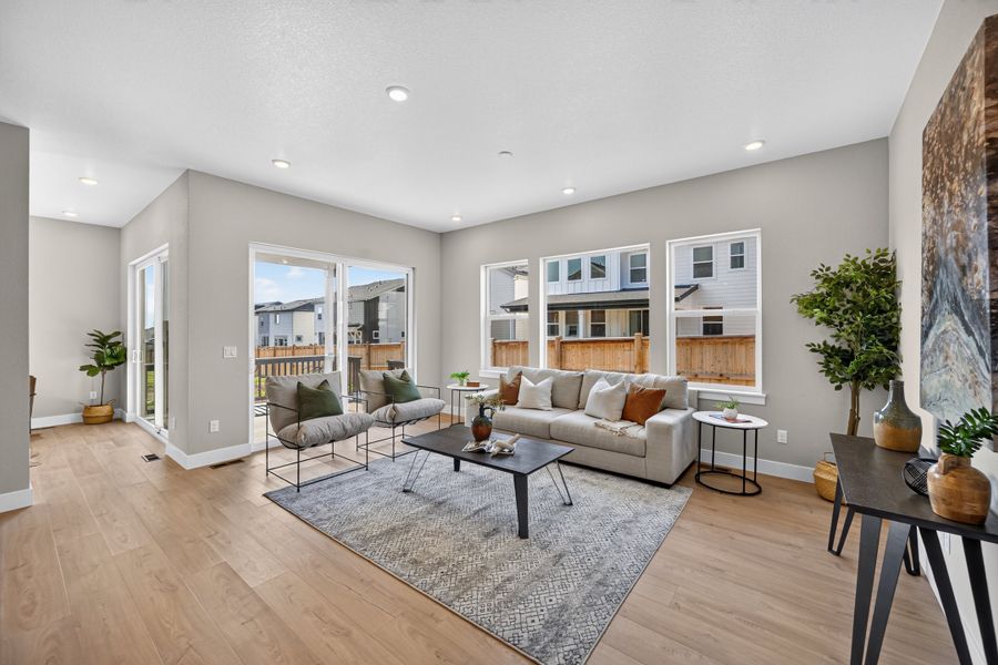Furnished interior view inside a new home in Trailstone, Arvada (Image 11).