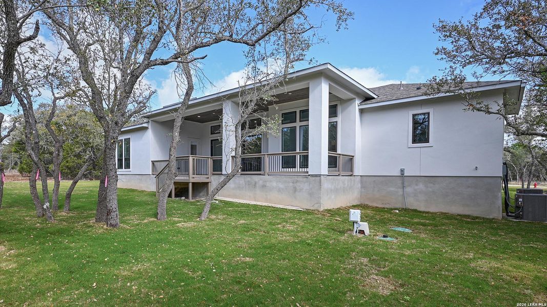 Exterior details and patio area of a home in Thornebrook, Bulverde (Image 3).