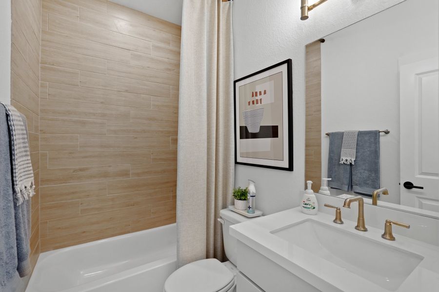Furnished interior view inside a new home in Elyson 45' & 70', Katy (Image 33).
