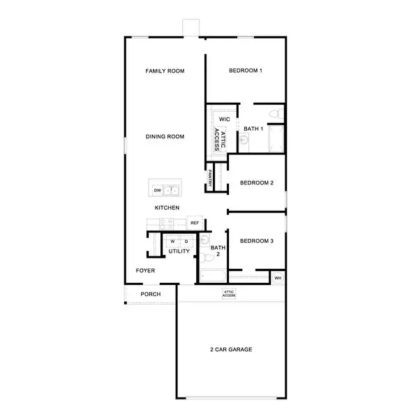 2D floor plan layout of this home in Watermill, Uhland, TX (Image 5).