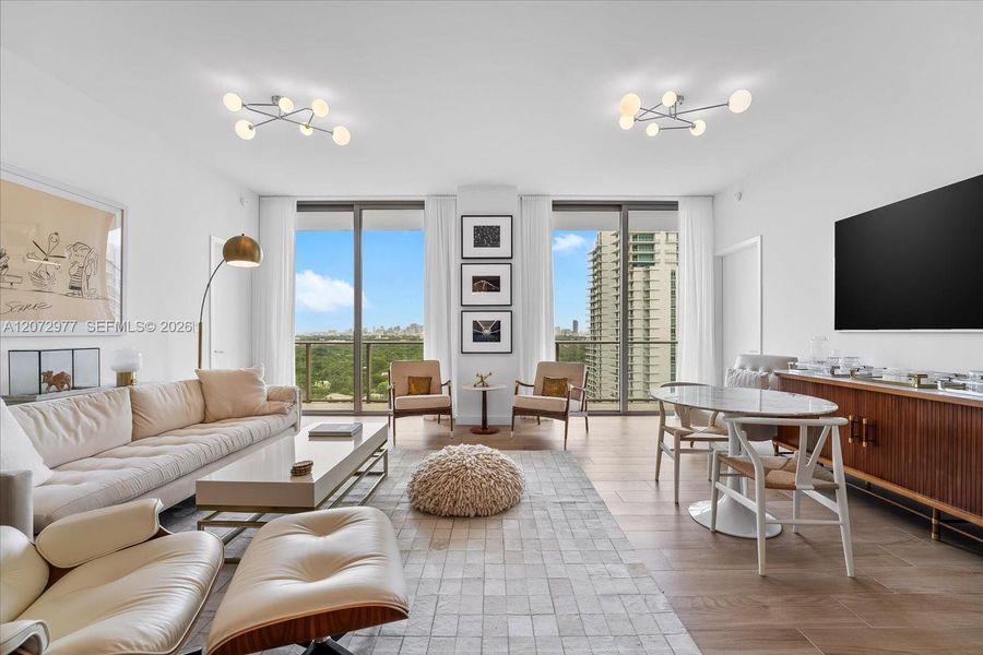 Furnished interior view inside a new home in , Miami (Image 8).