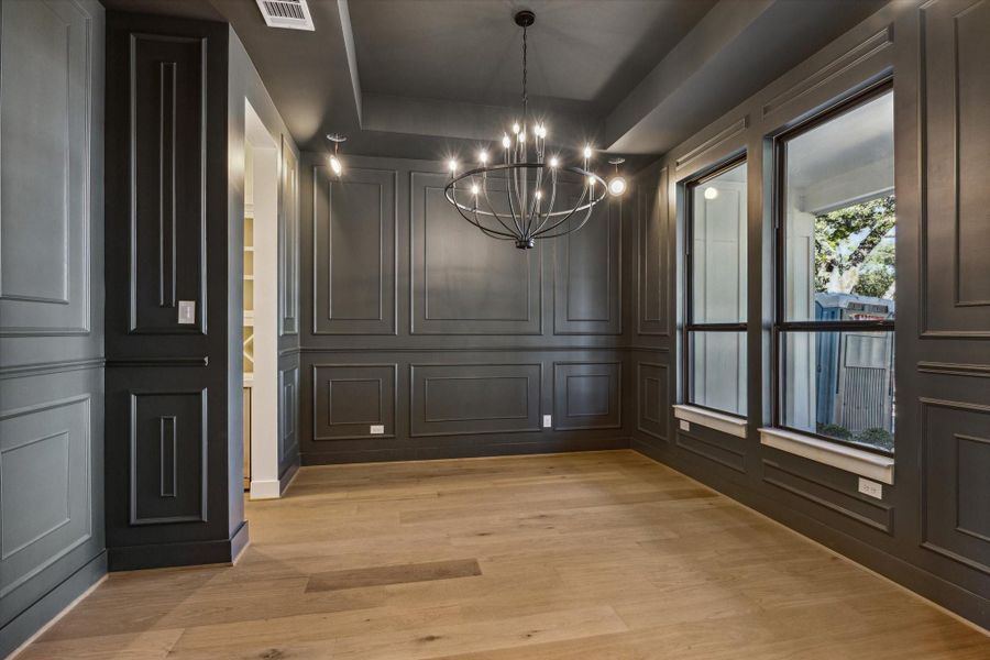 Formal dining room with accent walls *photos are of a previously constructed home by the builder. 1359 Wakefield may have different selections at builders sole discretion. These photos are not meant to be an exact representation of 1359 Wakefield.