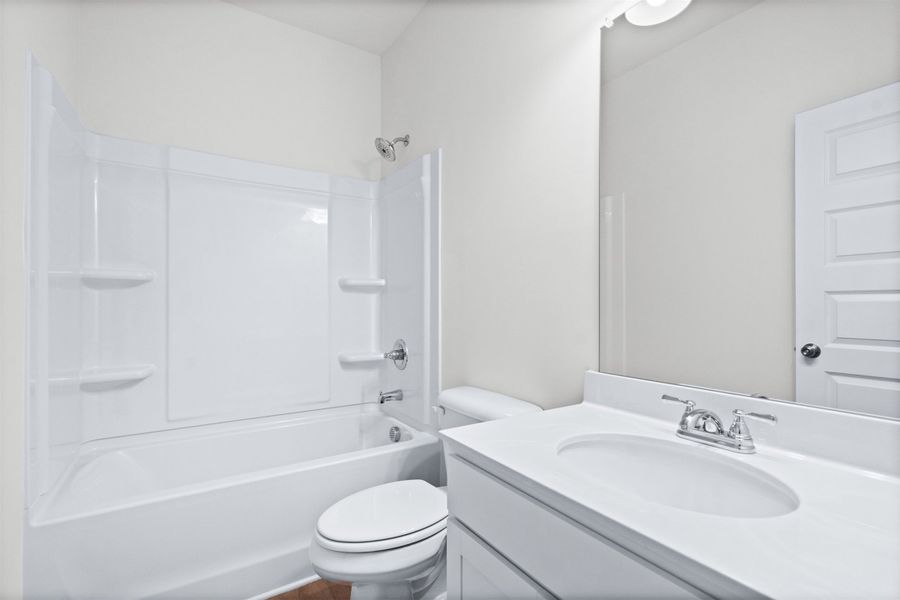 The Dove- Hall Bath. Home under construction, photo used for illustrative purposes only, colors and options will vary.