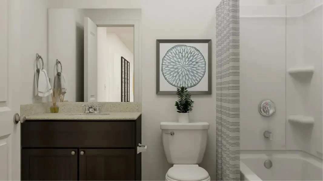 Furnished interior view inside a new home in Plum Creek North: Stonehill Collection, Kyle (Image 3). Furnished interior view inside a new home in Plum Creek North: Stonehill Collection, Kyle (Image 3).