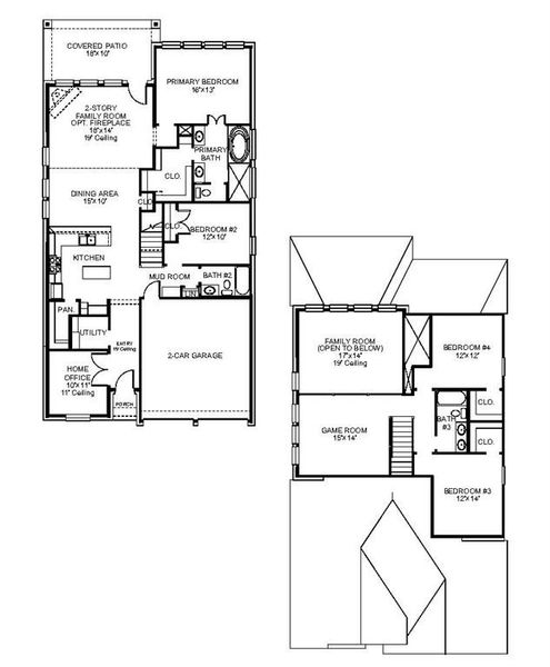 2D floor plan layout of this home in Devonshire, Forney, TX (Image 2). 2D floor plan layout of this home in Devonshire, Forney, TX (Image 2).