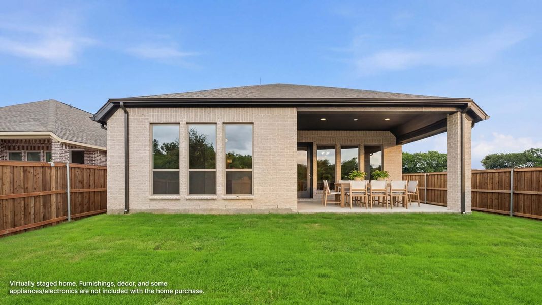 Exterior details and patio area of a home in Trinity Falls, McKinney (Image 3). Exterior details and patio area of a home in Trinity Falls, McKinney (Image 3).