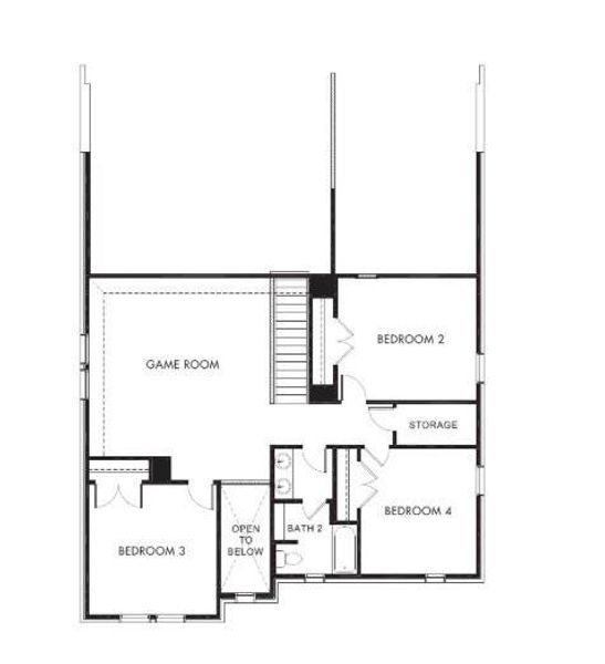 2D floor plan layout of this home in Stonehaven, Seagoville, TX (Image 2).