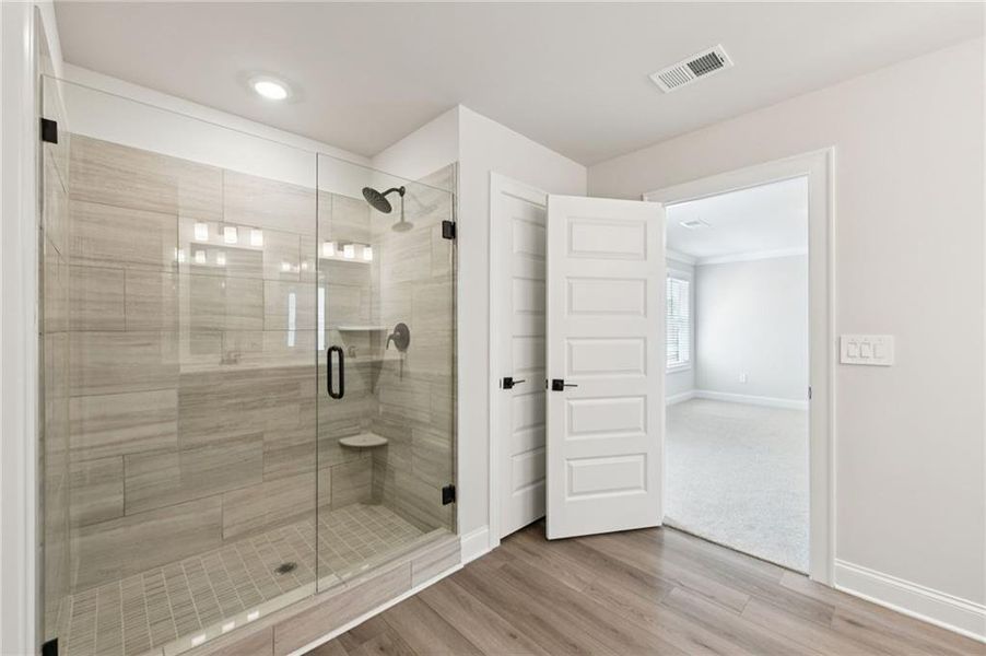 Furnished interior view inside a new home in Vines at Mill Creek - Estate Series, Braselton (Image 7).