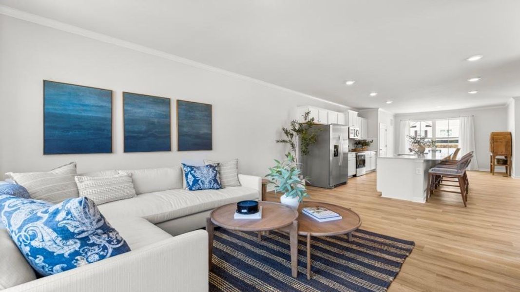 Furnished interior view inside a new home in Waypoint, Flowery Branch (Image 27).