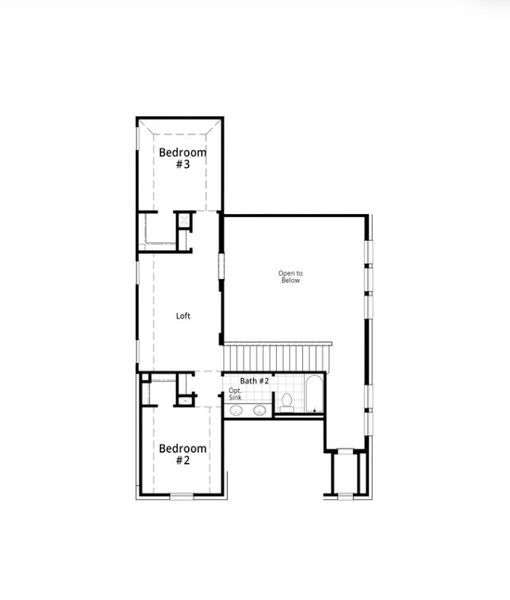 2D floor plan layout for the Kimberley by Highland Homes in Mantua Point, Van Alstyne, TX (Image 16).