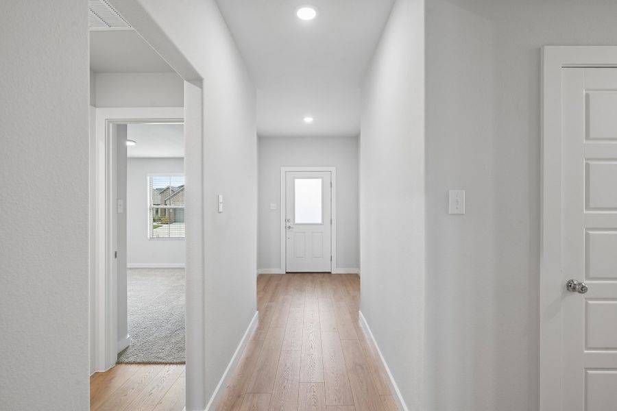 Foyer in the Hayden home plan by Trophy Signature Homes