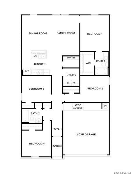 2D floor plan layout of this home in Navarro Fields, Seguin, TX (Image 2). 2D floor plan layout of this home in Navarro Fields, Seguin, TX (Image 2).