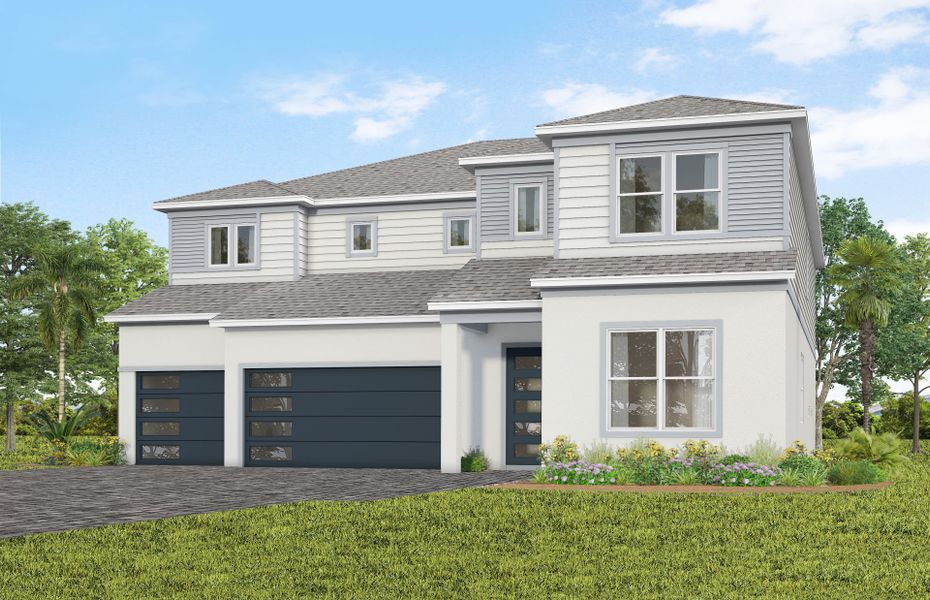 Representative exterior photo of a completed home built from the Roseland by Pulte Homes in Lakehaven Estates, Clermont, FL (Image 24). Representative exterior photo of a completed home built from the Roseland by Pulte Homes in Lakehaven Estates, Clermont, FL (Image 24).