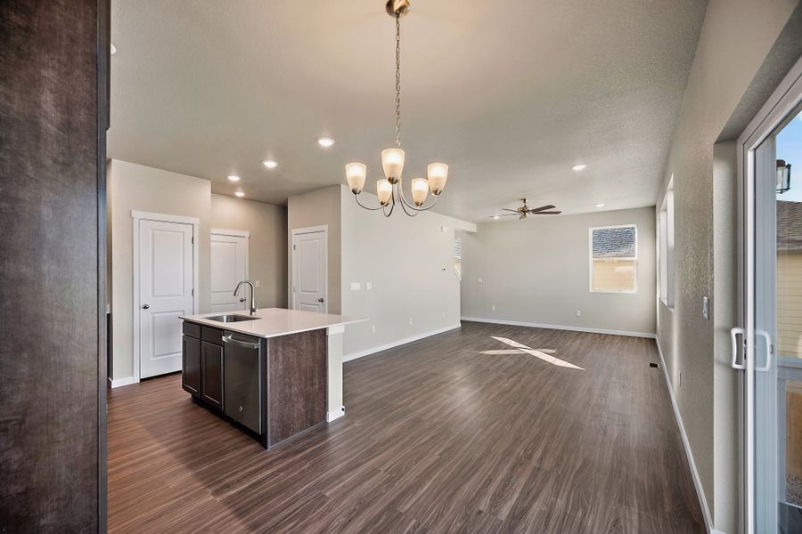 Spacious, unfurnished interior of a new home in Ridge at Lorson Ranch, Colorado Springs (Image 24).