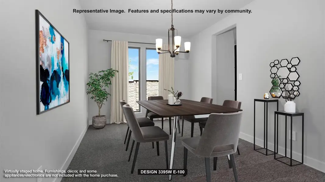 Furnished interior view inside a new home in Meridiana 60', Manvel (Image 4).